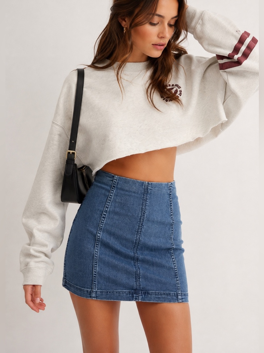 Free People Modern Femme Denim Mini Skirt